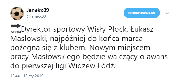 Dyrektor sportowy Wisły Płock ZMIENIA MIEJSCE PRACY